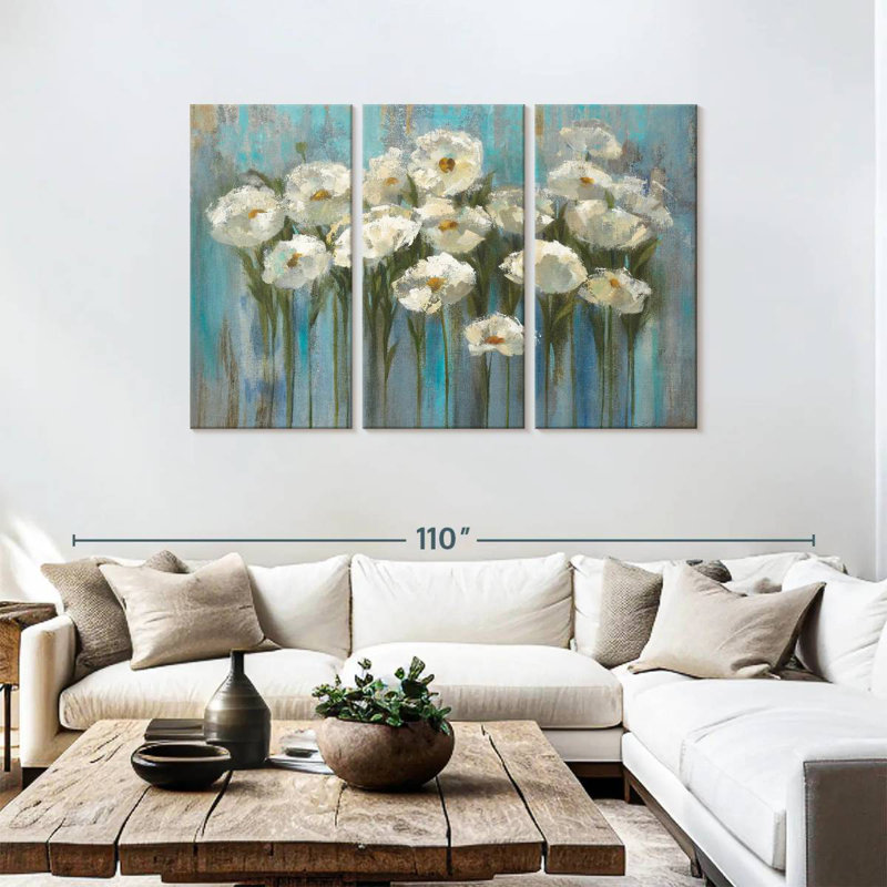 Harnek Anemones By The Lake II, 28" H x 45" W
