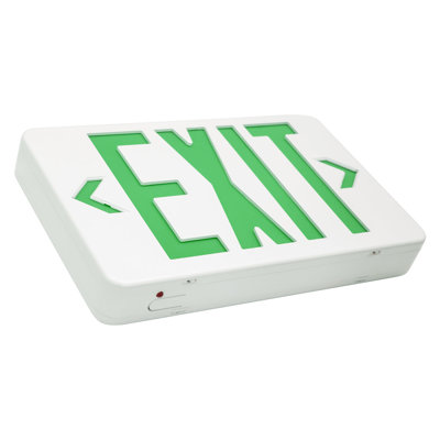 MW Lighting Led Emergency Exit Lights,GREEN Signs Lights with Battery Backup (12 Pack)