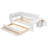 Full Size Daybed with Drawers, Storage Shelves, Trundle, LED Light, Charging Station, Desk & Cabinet,White-170781280