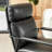 Mid-Century Modern Leatherette Armchair With High Back And Padded Arms-1504232740