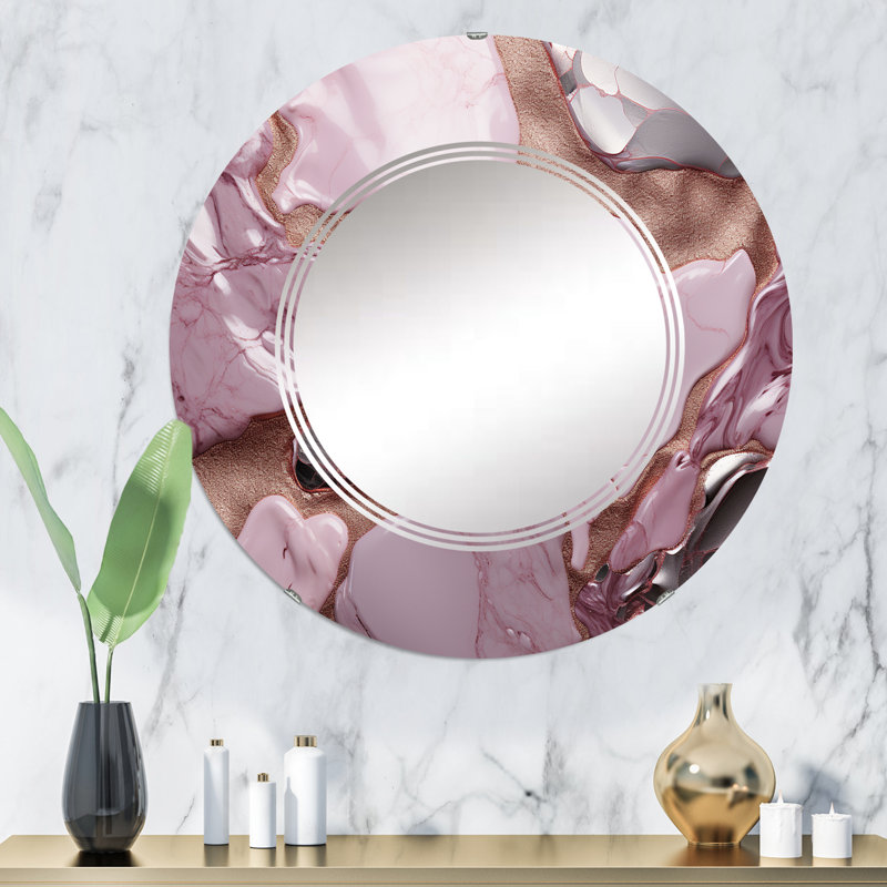 Hallvale - Miroir mural moderne rond, 32 po x 32 po