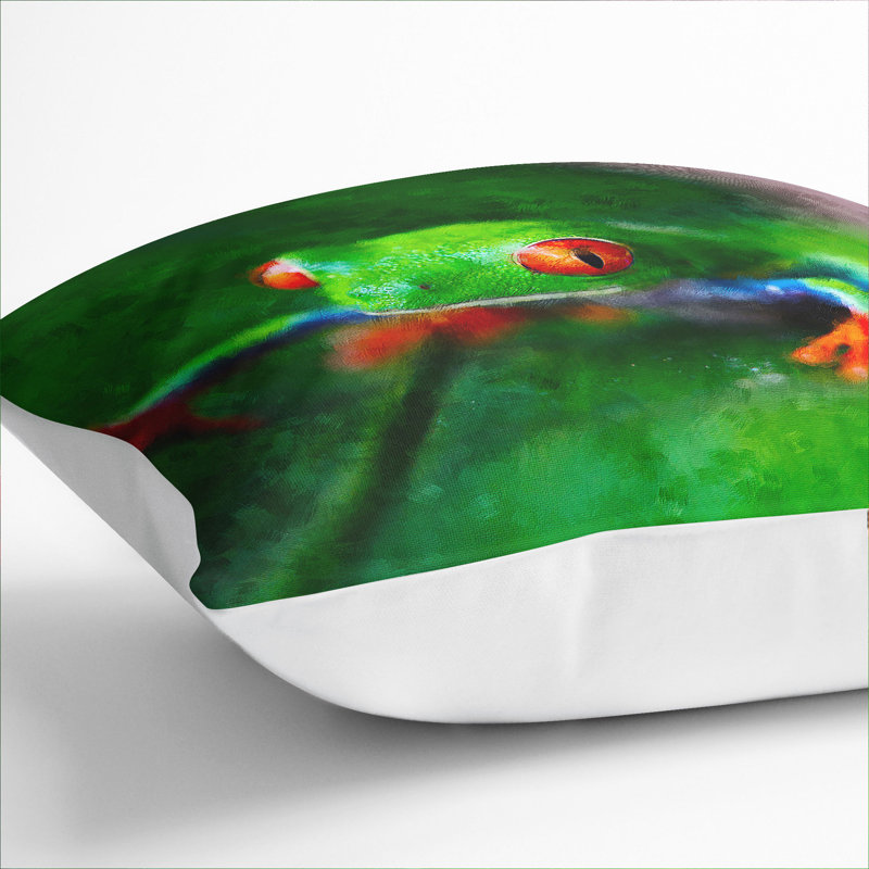 Tree Frog Vol.1 Scatter Cushion with Filling, 55cm H x 55cm W x 20cm D, White
