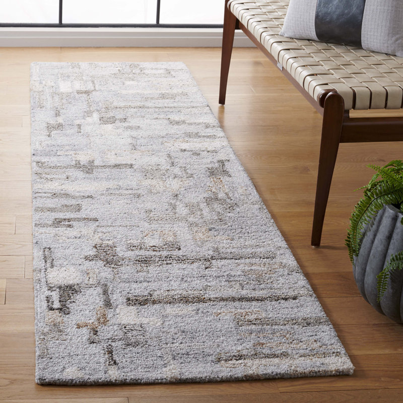 Tapis à motif géométrique Raakel, Tapis de couloir 2 pi 3 po x 8 pi