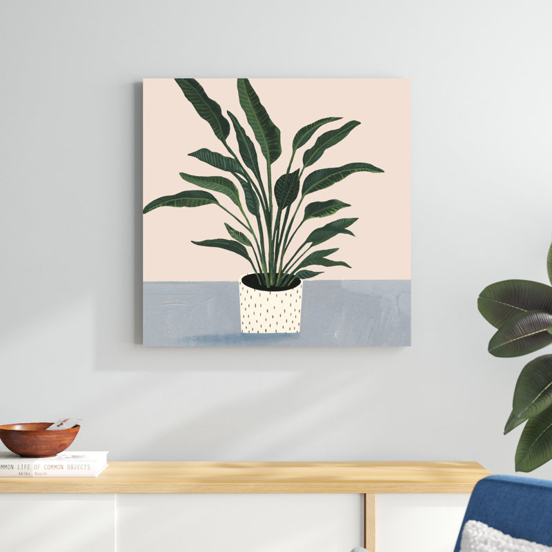 «Houseplant IV», peinture sur toile tendue, H 30 po x l 30 po
