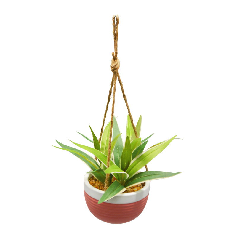 Dracaena artificiel de 5 po suspendu dans un vase décoratif