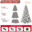 Arbre de Noël pré-éclairé avec 300 lumières blanc chaud UL et 779 pointes en PVC-1870176108