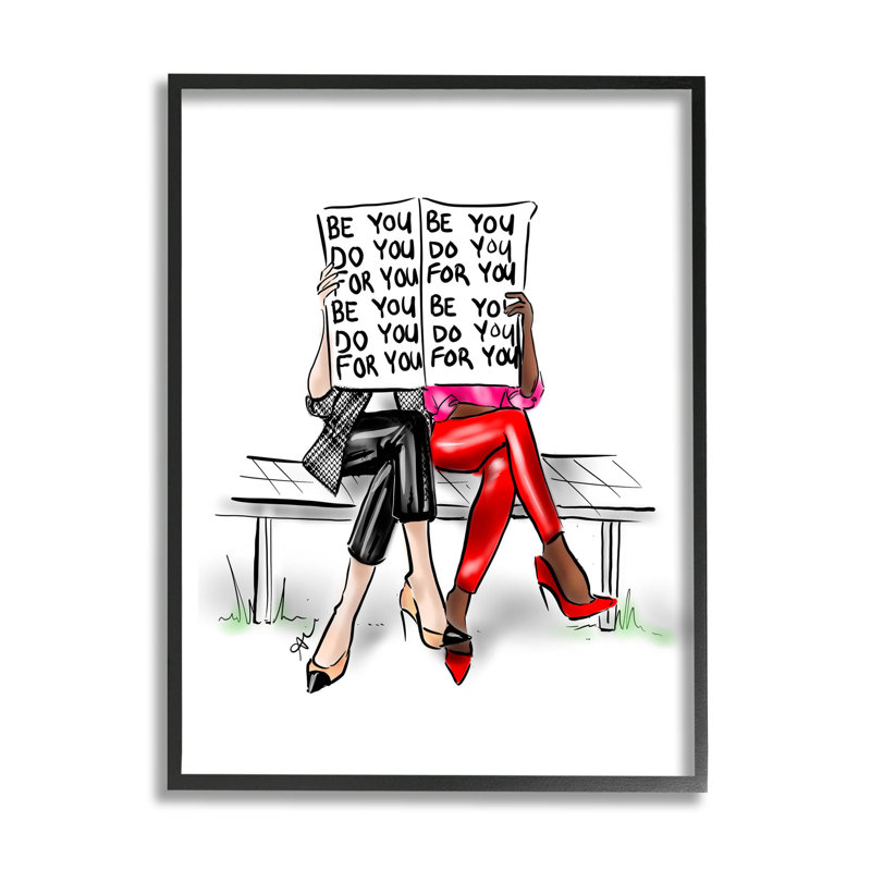 Be You Motivational Quote Canvas Print with Black Frame
