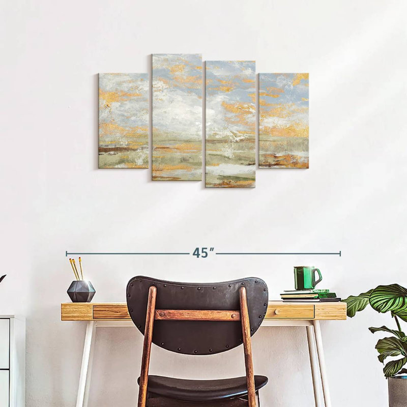 Humeur matinale avec or, H 22 po x l 36 po