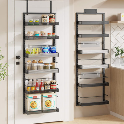 Stainless Steel Spice Rack with Adjustable Racks