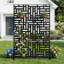 Freestanding Steel Privacy Screen Fence Panels Metal Trellis Outdoor Divider for Patio, Balcony, Backyard, Pool, Indoor Room-829903777