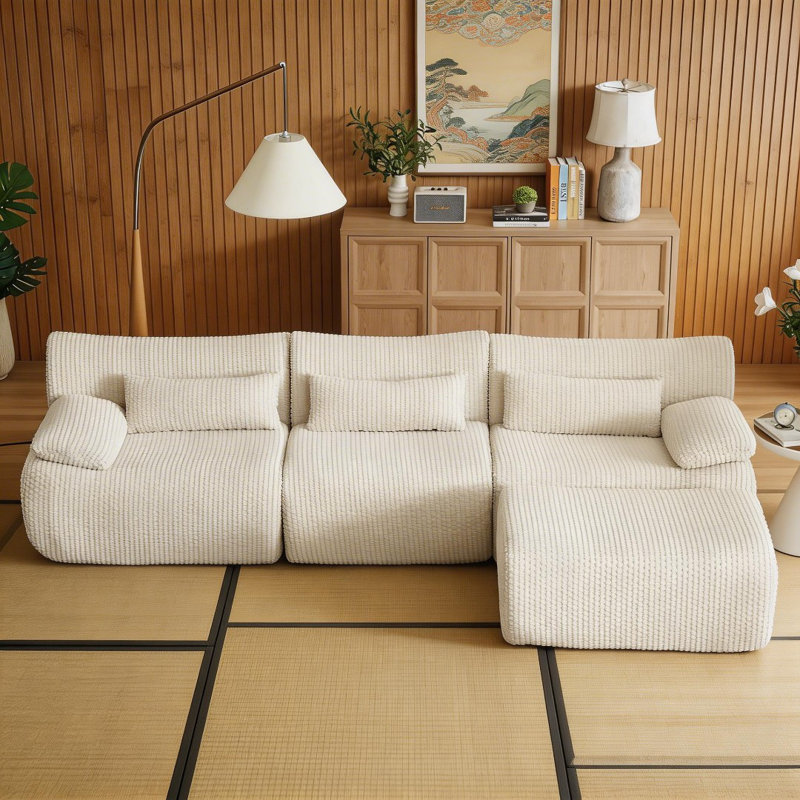 Modulaires, Velours côtelé crème
