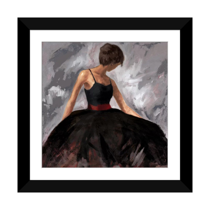 « soirée out », impression sur toile, Papier d'art encadré noir, Blanc, H 24 po x l 24 po x P 1 po
