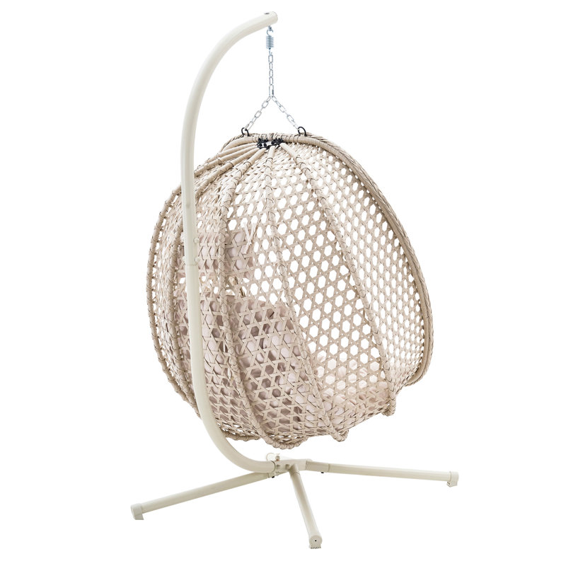 COMO HANGING RATTAN EGG CHAIR, Beige