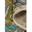 Tapis vert à motif de médaillon géométrique vert 4 x 6