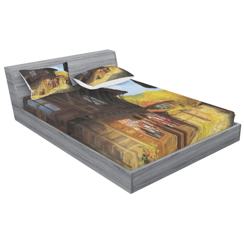 Microfiber Sheet Set, Queen Sheet Set with Fitted Sheet