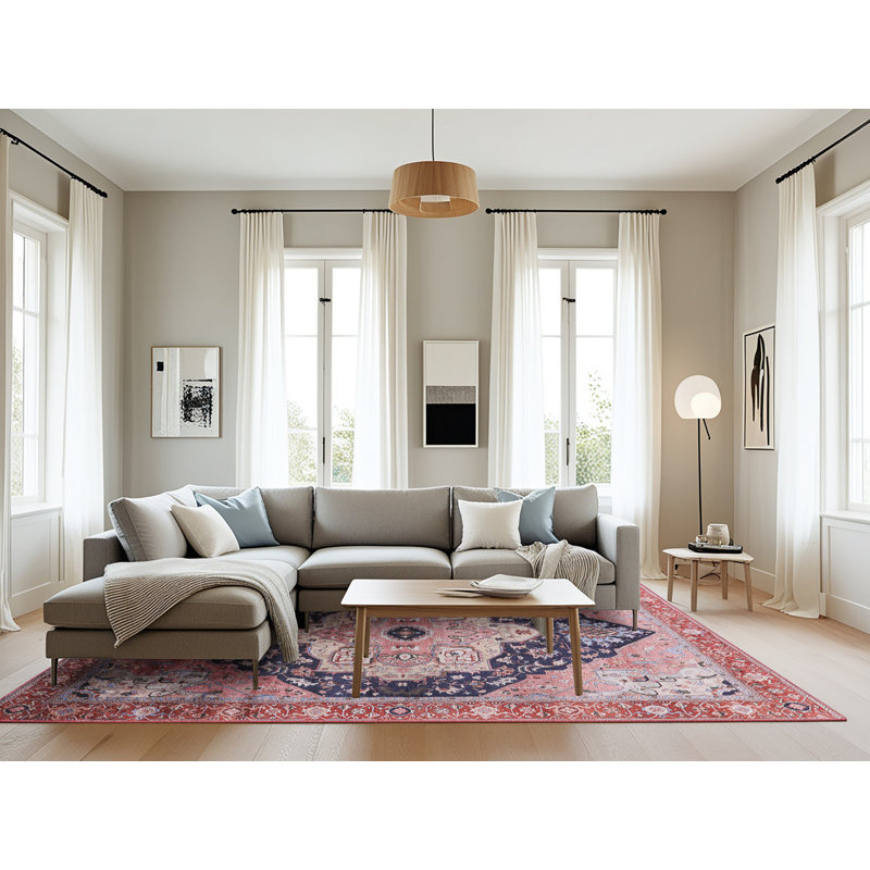 Tapis brun à motif oriental, Rectangle 8 pi x 12 pi