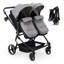 Poussette simple pliable côte à côte, poussette double légère avec sièges réversibles, inclinaison multi-positions, frein à une touche et porte-gobelet pour les nouveau-nés et les tout-petits-133493081