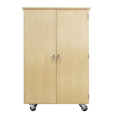 I.D. Systems 67 Tall Dark Elm Mobile Storage Cabinet with (4