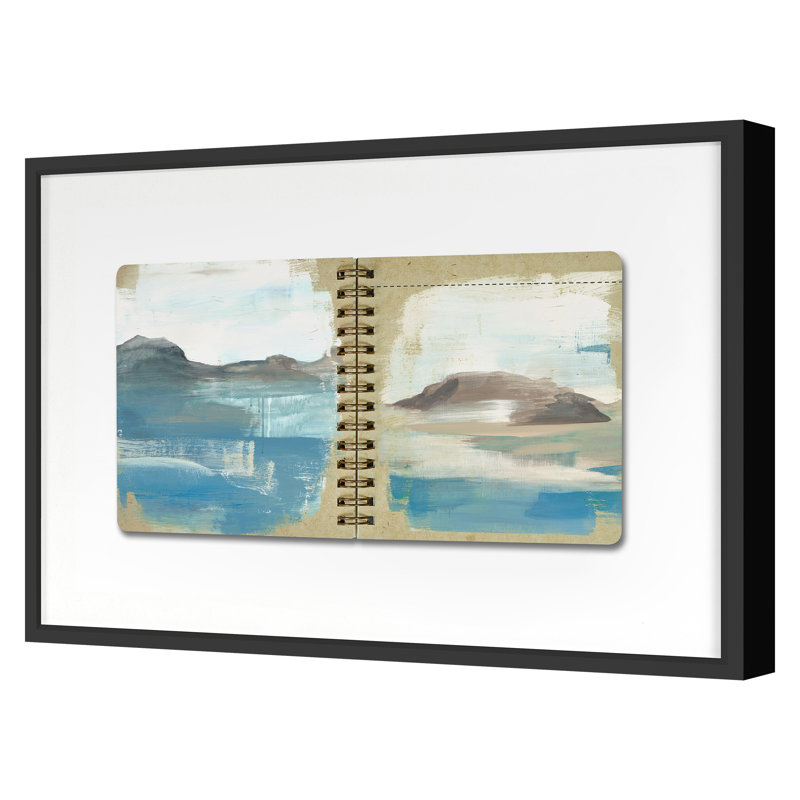 Sketchbook Landscape 6 Print by THE Studio, Black Single Picture Framed