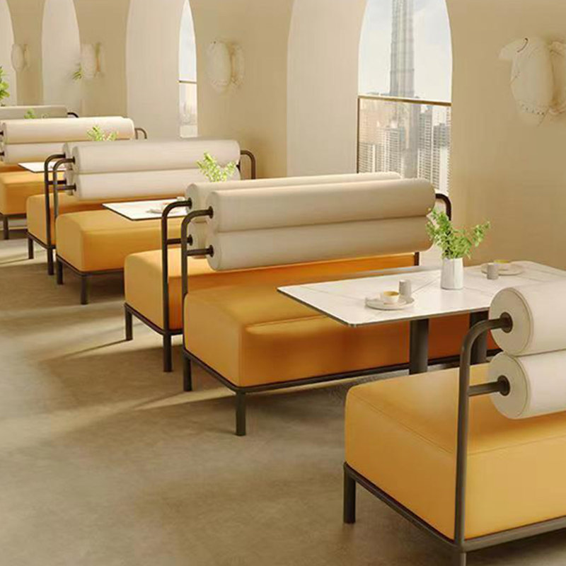 Banc rembourré en similicuir Light Luxury