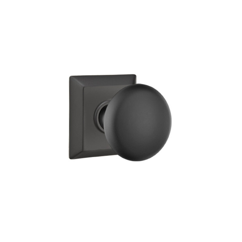 Double Dummy Providence Knob with Quincy Rose, Flat Black