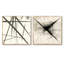 Minimaliste noir et blanc - ensemble de 2 collages de formes abstraites carrées-656680705-656680706