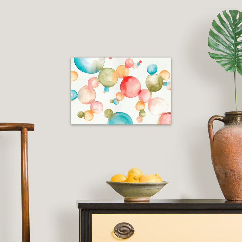 « Ballons de chewing-gum » par Eva watts, reproduction d’art sur toile, H 12 po x l 18 po x 1,25 po, Toile tendue