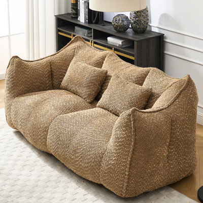 Fauteuil à billes souple avec noyau en mousse haute résilience pour 2 personnes