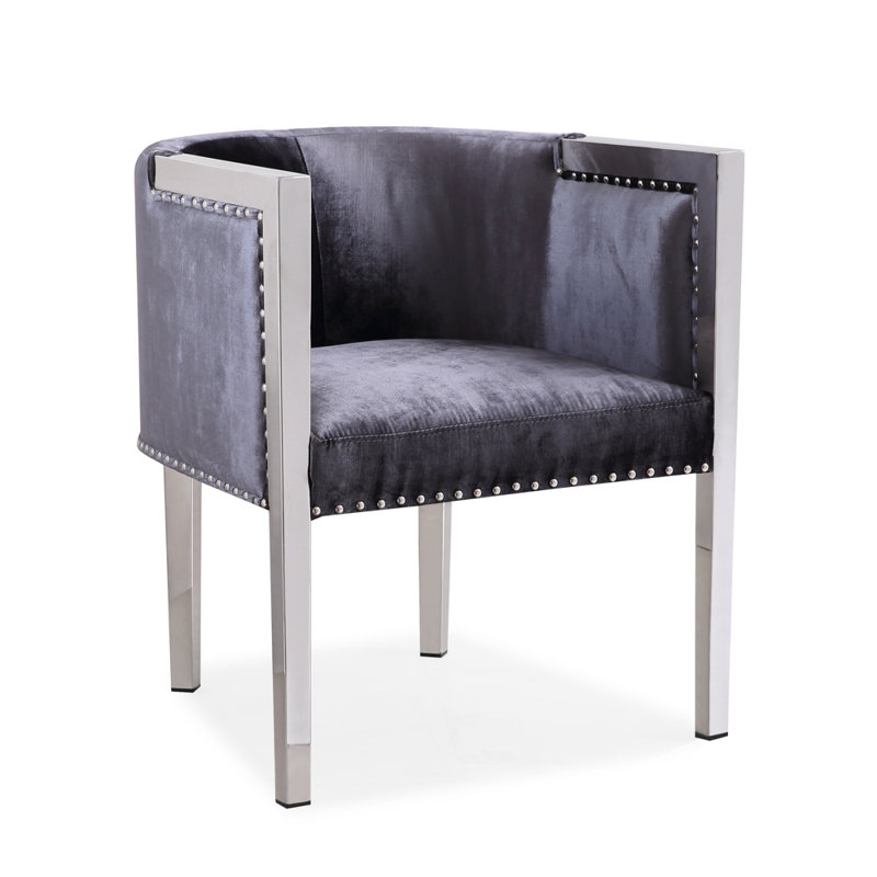 Fauteuil demi-tonneau de 25,2 po Britley, Anthracite