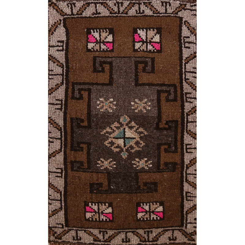 Tapis turc brun en laine Anatolian