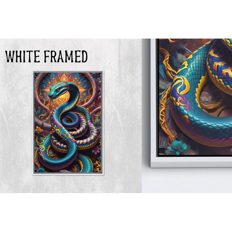 Impression sur toile de serpent imprimée - Élégant décor animalier pour la maison, 1P