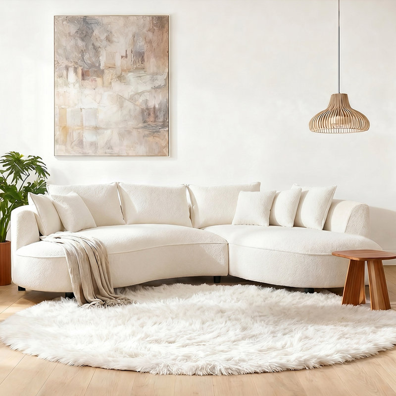 Canapé modulaire à 5 places 124 po Boucle, Orienté à droite