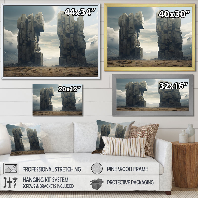 «Mind-Blowing», art mural surréalisme, Cadre d'angle fermé doré, H 16 po x l 32 po x P 1 po