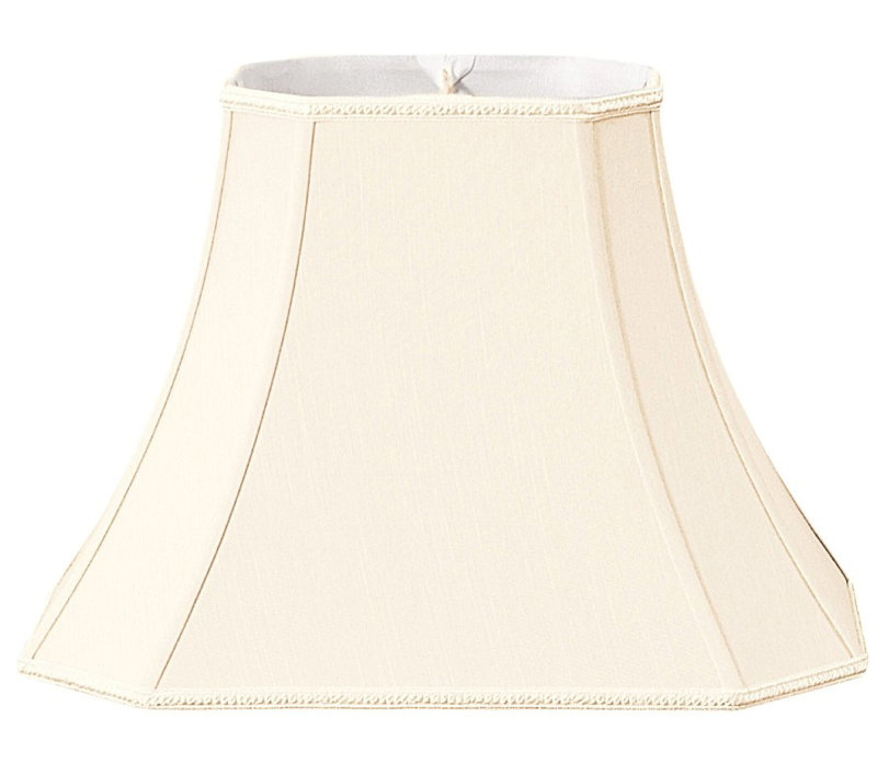 Silk Bell Lamp Shade, Eggshell, 12" H x 16" W x 11" D