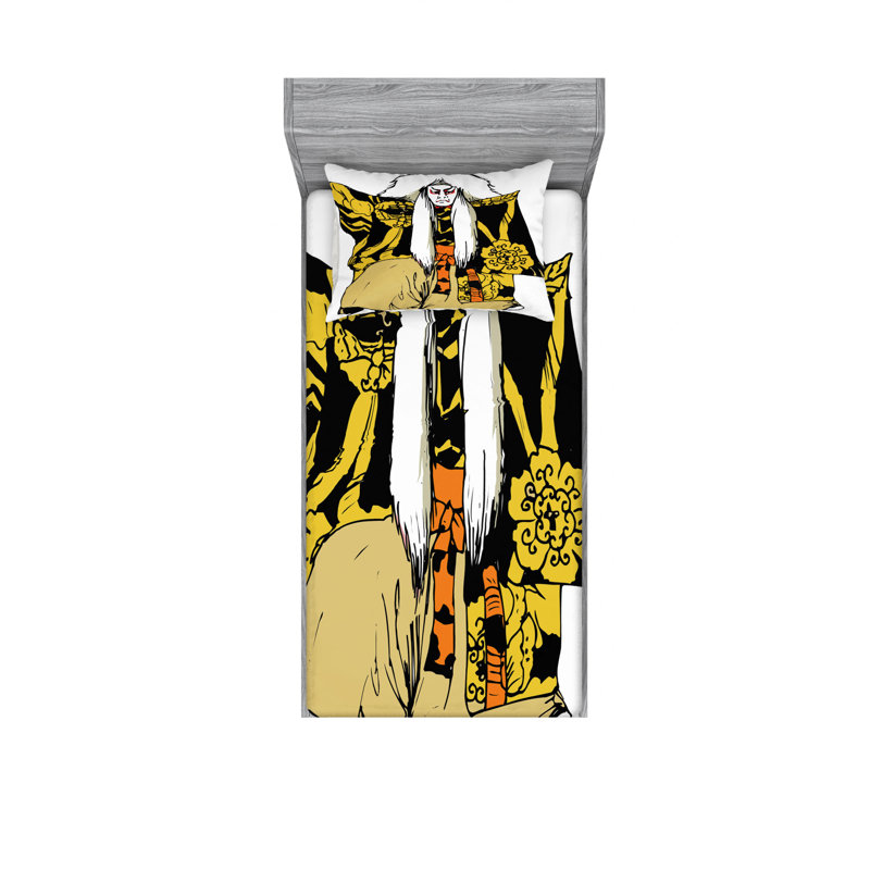 Ensemble de draps Japon, Ensemble de draps pour lit simple avec drap-housse