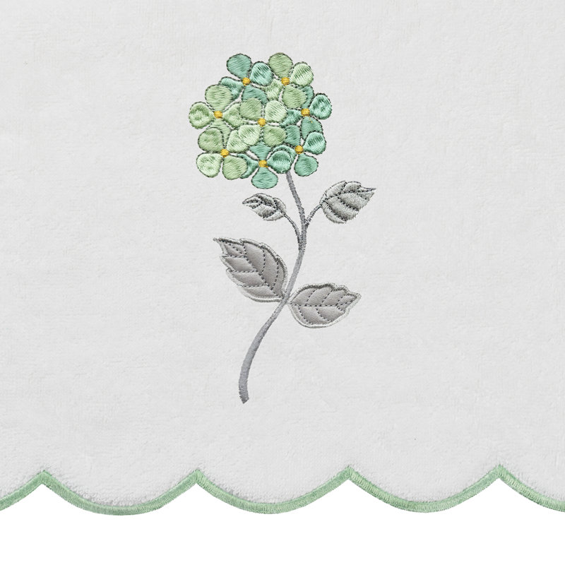  Ensemble de serviettes 100% coton 100% turc HYDEA, Blanc/vert, Ensemble de 3 serviettes de bain, serviettes à do