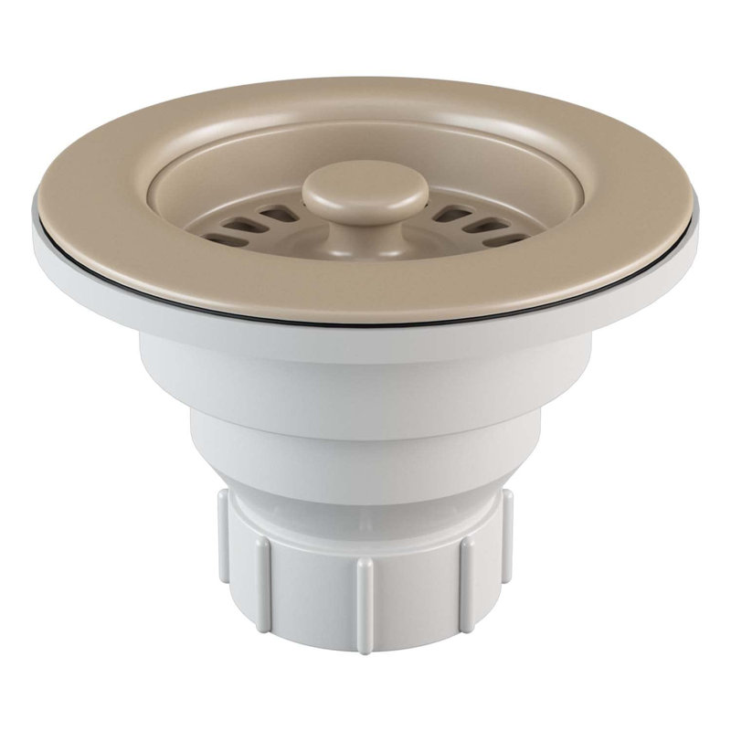 Crépine d'évier de cuisine Lexium Quartz avec finition de couleur béton, pour trou de drain de 3,5 pouces LG-SB-C