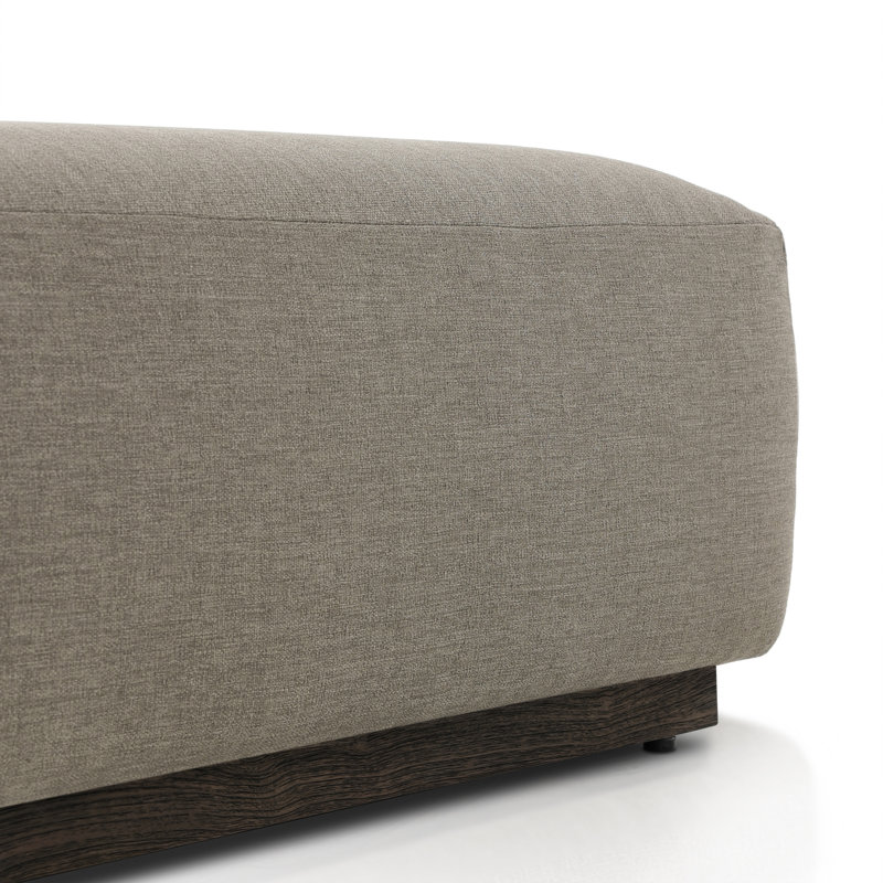 LENOX Modular Ottoman, Dark Brown, Dark Gray Polypropylene/Olefin