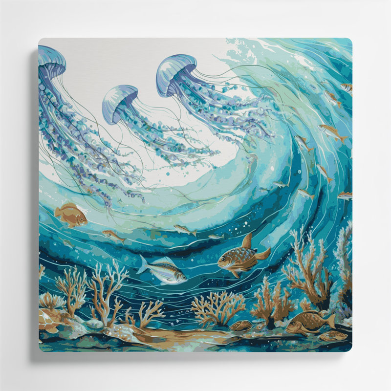 Art nautique gris nautique, H 12 po x l 12 po