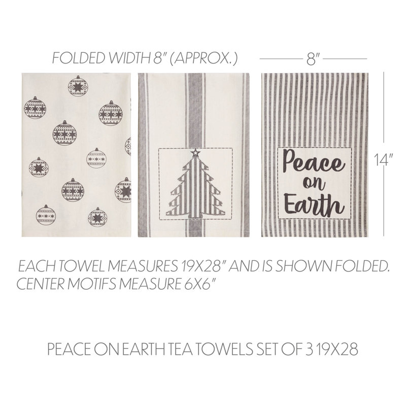 Eugenle Cotton Stripe Tea Towel Kitchen Towel