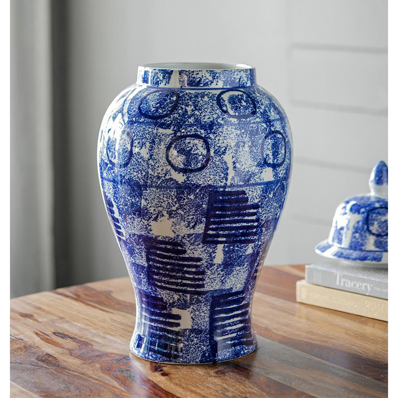 Lansberry Ginger Jar, 19.7" H x 10.2" W x 10.2" D