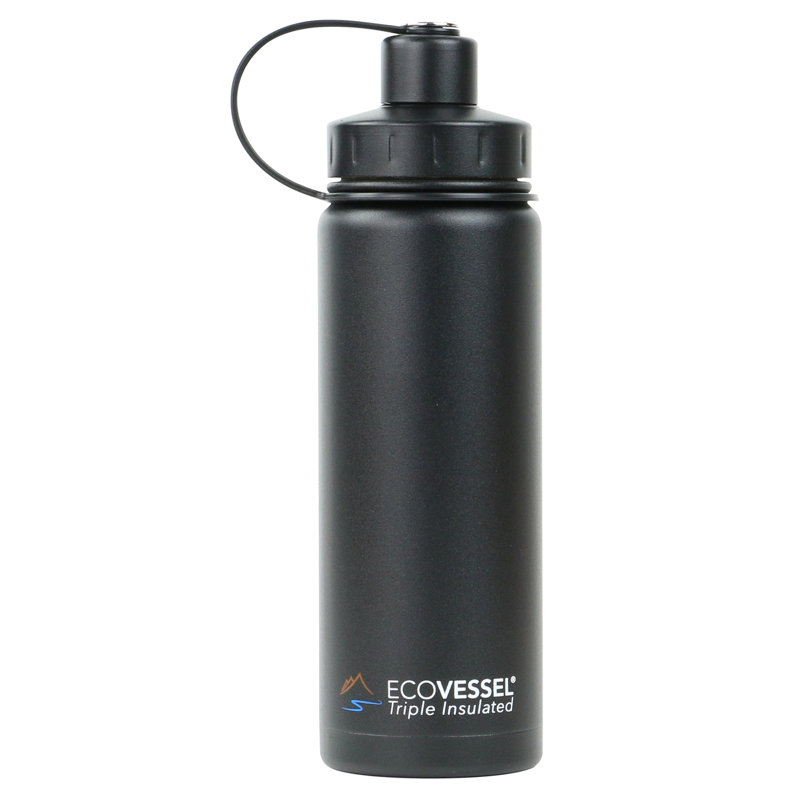 EcoVessel Vacuum Insulated Stainless Steel Travel Mug, 600ml, Red