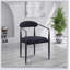 Ensemble de chaises de salle à manger de style Mid-Century moderne, dossier élégant avec pieds en métal noir pour plus de confort et de style
