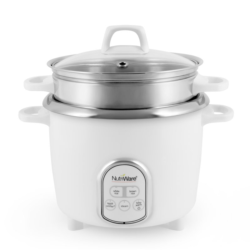 Aroma 7-Cup (Uncooked) / 14-Cup (Cooked) Pot Style NutriWare Digital Rice Cooker, Surgical Grade Stainless Steel Pot