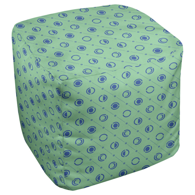 Repose-pieds à cubes à deux phases de couleur lune, Vert / bleu