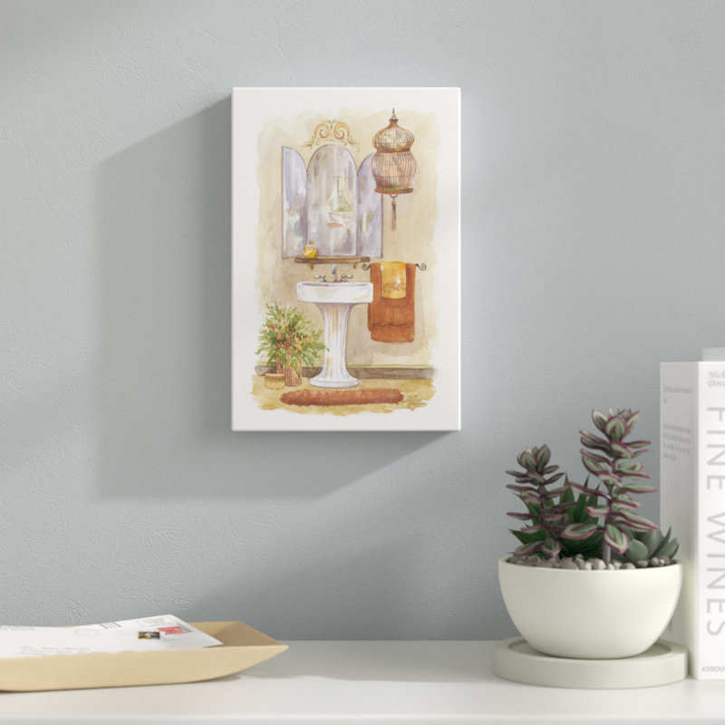 Bath In Spice I by Jerianne Van Dijk - Painting, 30cm H x 20cm W, Wrapped Canvas