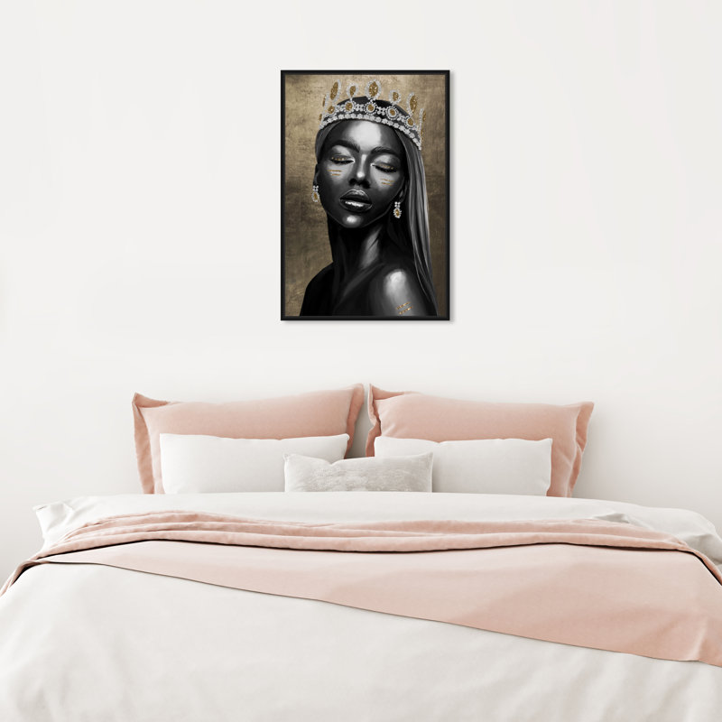 Princesse platine - Impression sur toile, Toile avec cadre noir, H 24 po x l 16 po