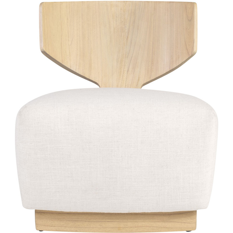 Diola Side Chair, Off White Polyester Blend