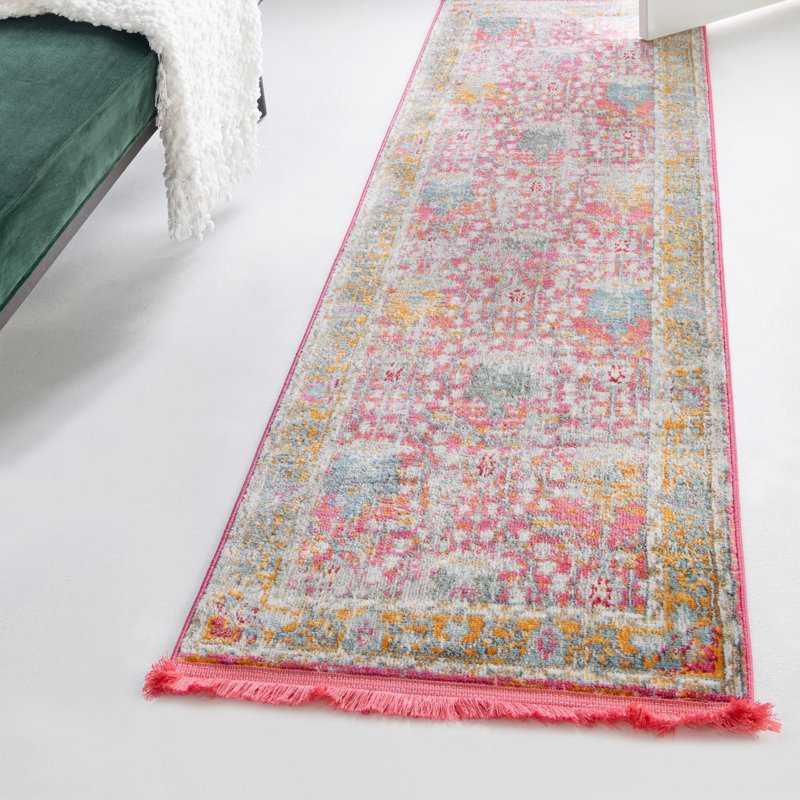 Tapis d'intérieur en polypropylène tissé à la machine Haefner, Tapis de couloir 2 pi 7 po x 13 pi 1 po
