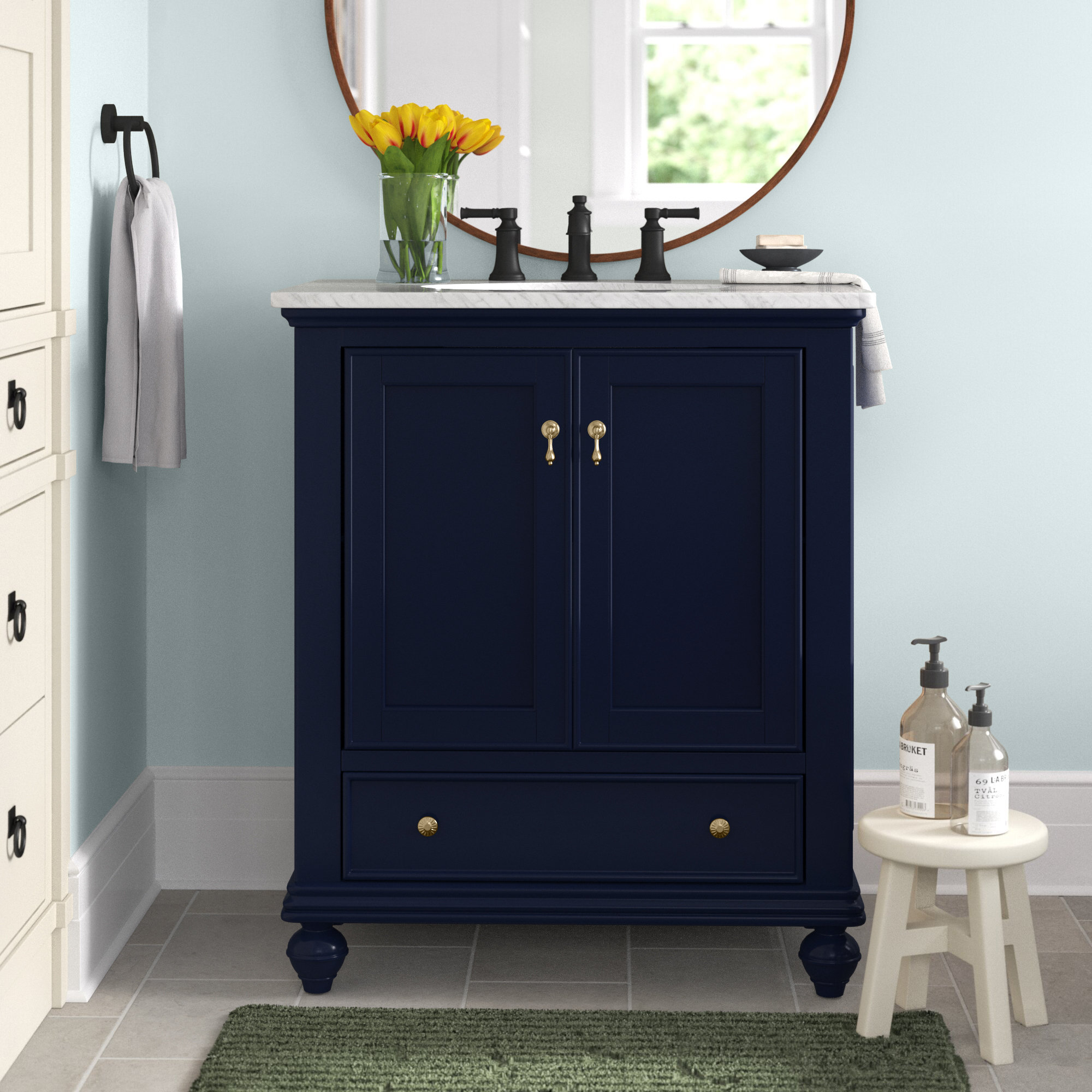 Three Posts™ Launceston 30'' Free Standing Single Bathroom Vanity with
